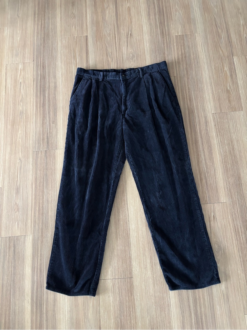 Vintage St John’s Bay Corduroy Pants Chino Navy Blue Mens 40x32 Preppy Grandpa